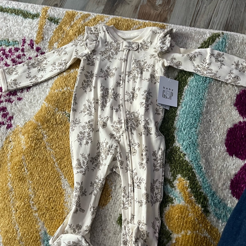 Baby One Piece with Floral Print